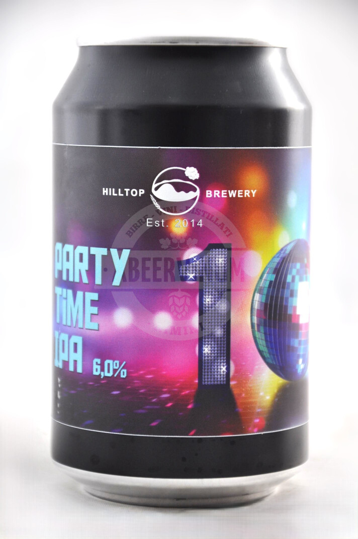 Birra hilltop party time ipa lattina 33cl